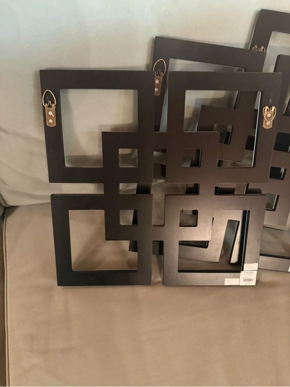 Z Gallerie set of three Allston Decorative Geometric Wall Mirrors - Picture 7 of 8